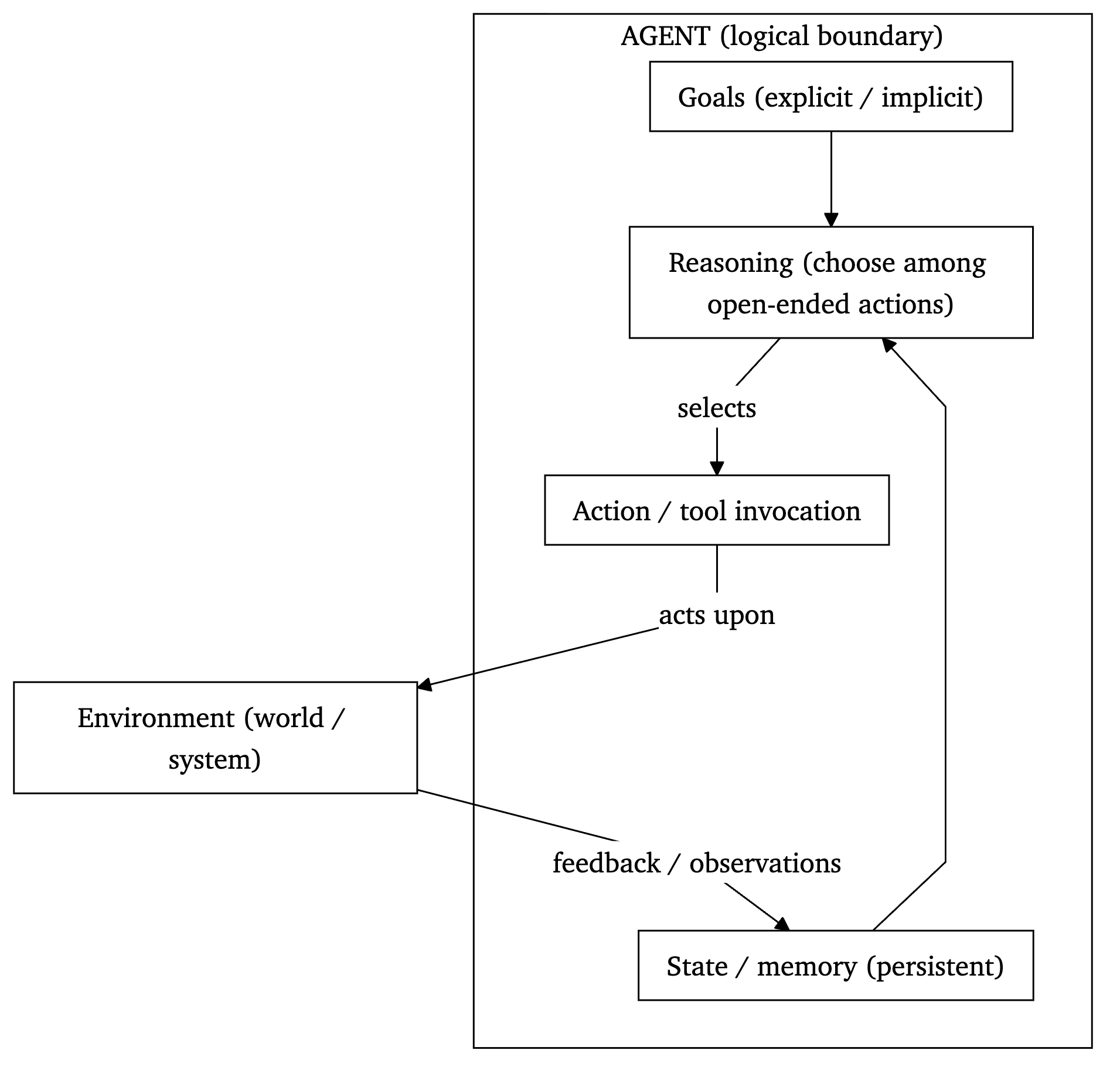 Figure 1. The agent boundary